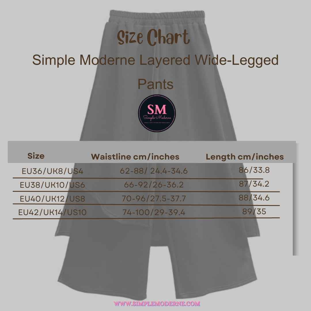 Simple Moderne Layered Wide Legged Pants-SimpleModerne