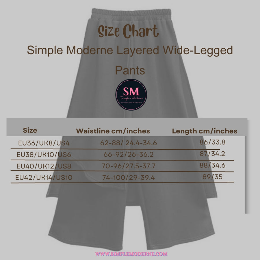 Simple Moderne Layered Wide Legged Pants-SimpleModerne