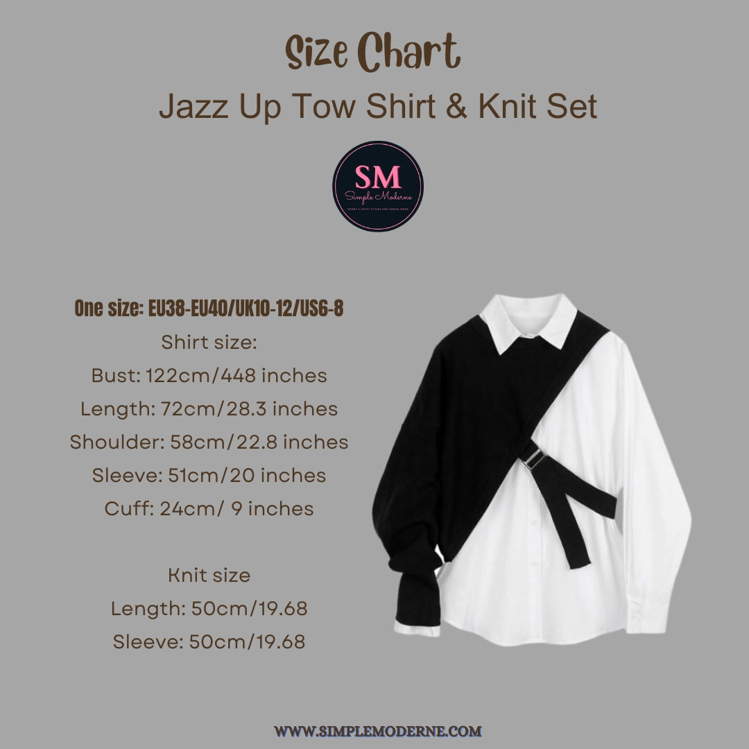 Jazz Up Tow Shirt & Knit Set-SimpleModerne