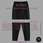 Jazz Up Button Overlay Capri Pants-SimpleModerne