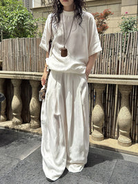 Flowy Wide-Leg Trousers — Casual Minimal Goth-SimpleModerne