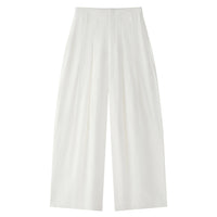 Flowy Wide-Leg Trousers — Casual Minimal Goth-SimpleModerne