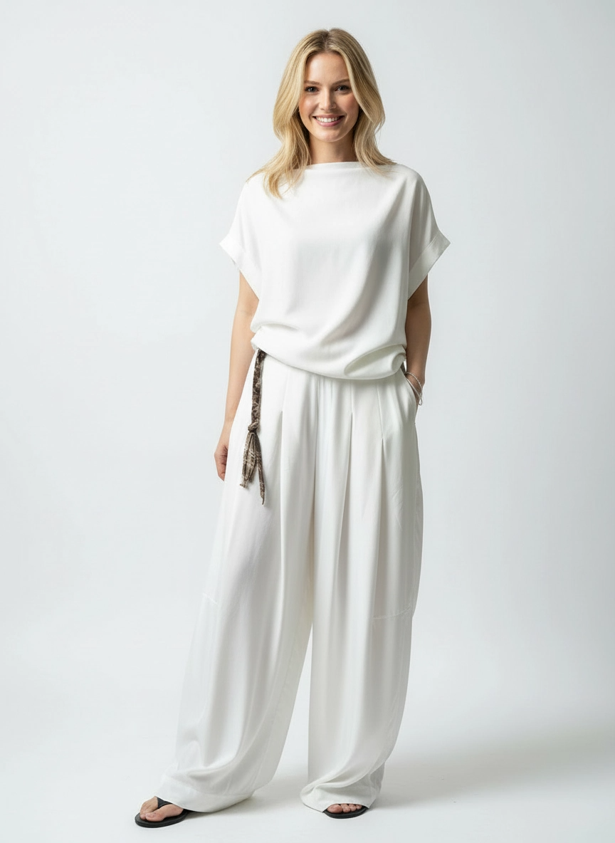 Flowy Wide-Leg Trousers — Casual Minimal Goth-SimpleModerne