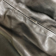 Oversized Genuine Leather Tote Bag – Funky Zip Detail & Round Handles