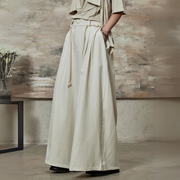 High-Waisted Wide-Leg Trousers – Flowy Palazzo Style in Black, Brown & Cream-SimpleModerne