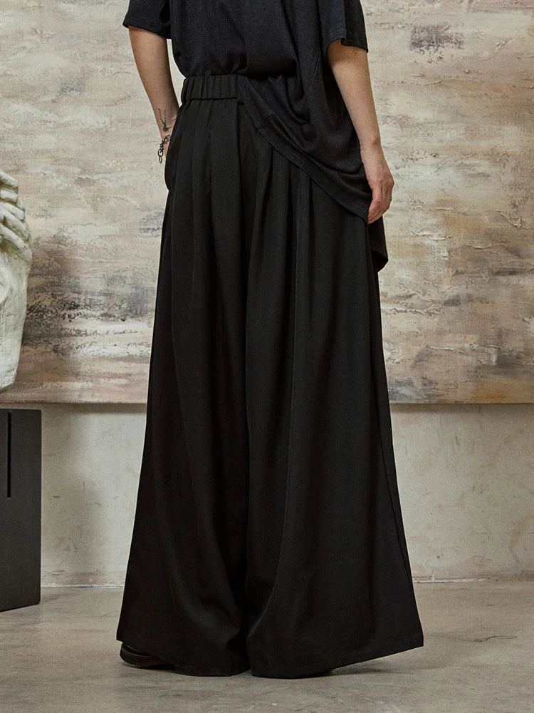 High-Waisted Wide-Leg Trousers – Flowy Palazzo Style in Black, Brown & Cream-SimpleModerne