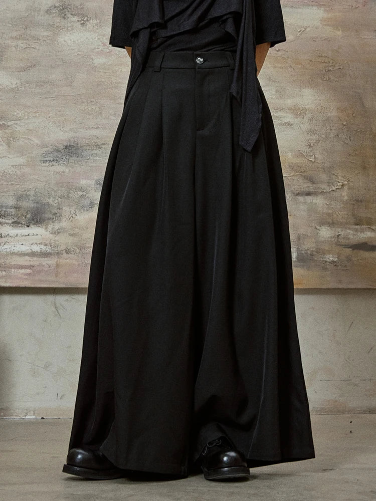 High-Waisted Wide-Leg Trousers – Flowy Palazzo Style in Black, Brown & Cream-SimpleModerne