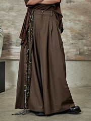 High-Waisted Wide-Leg Trousers – Flowy Palazzo Style in Black, Brown & Cream-SimpleModerne