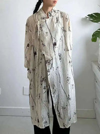 Ink Sketch Oversized Shirt-Blouse-SimpleModerne