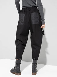 Irregular Utility Tapered Trousers – Black-SimpleModerne