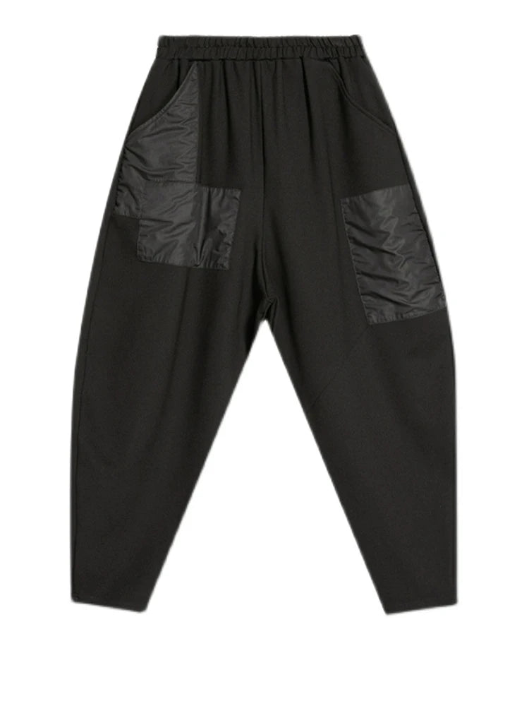 Irregular Utility Tapered Trousers – Black-SimpleModerne