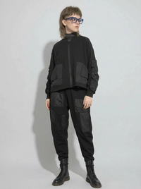 Irregular Utility Tapered Trousers – Black-SimpleModerne