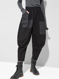 Irregular Utility Tapered Trousers – Black-SimpleModerne