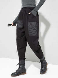 Irregular Utility Tapered Trousers – Black-SimpleModerne