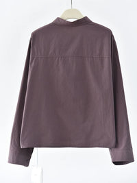 Japanese Minimal Shirt – Dusty Plum-SimpleModerne
