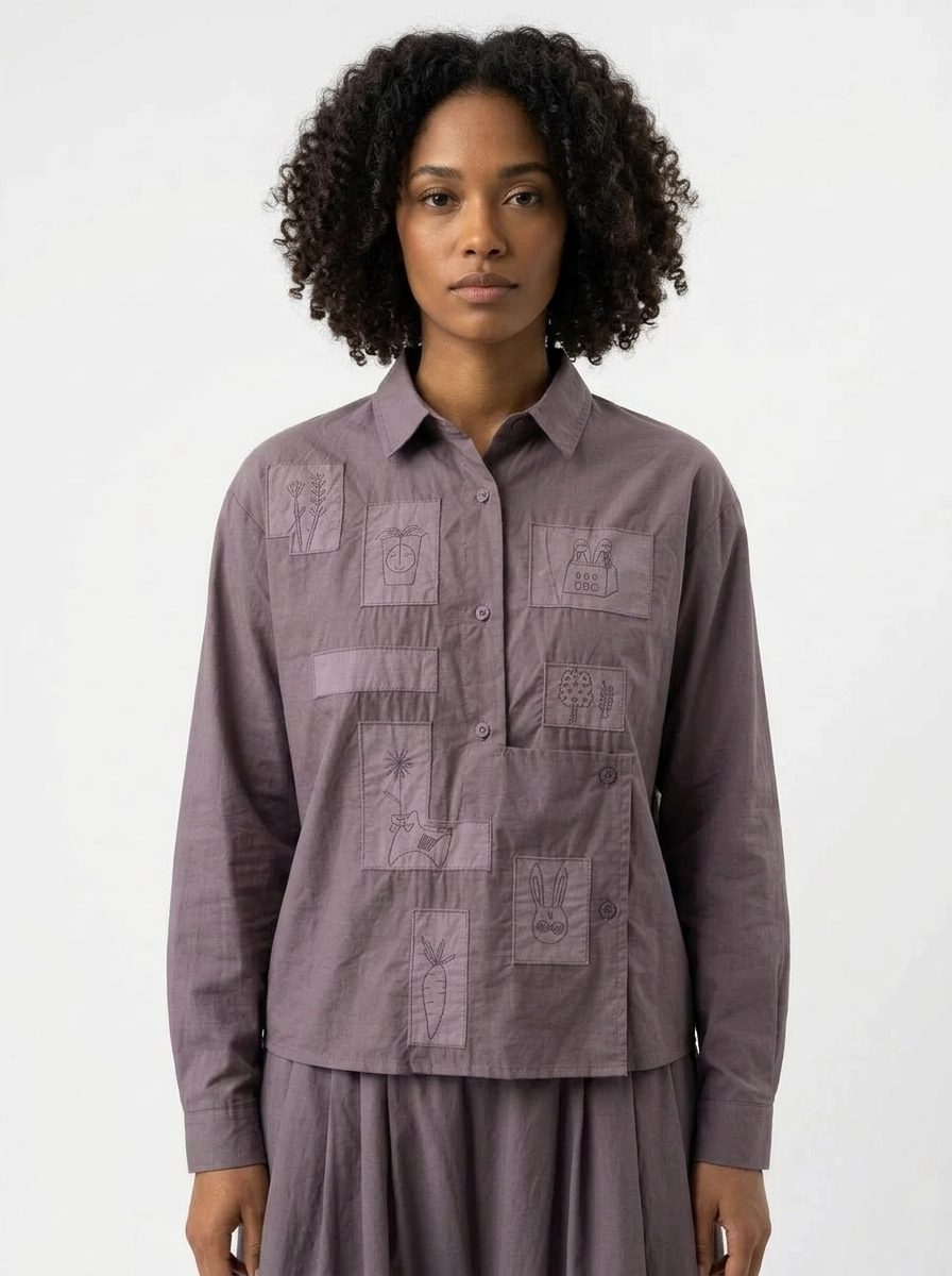 Japanese Minimal Shirt – Dusty Plum-SimpleModerne