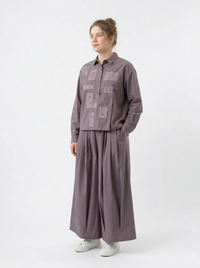 Balloon Volume Trousers – Dusty Plum-SimpleModerne