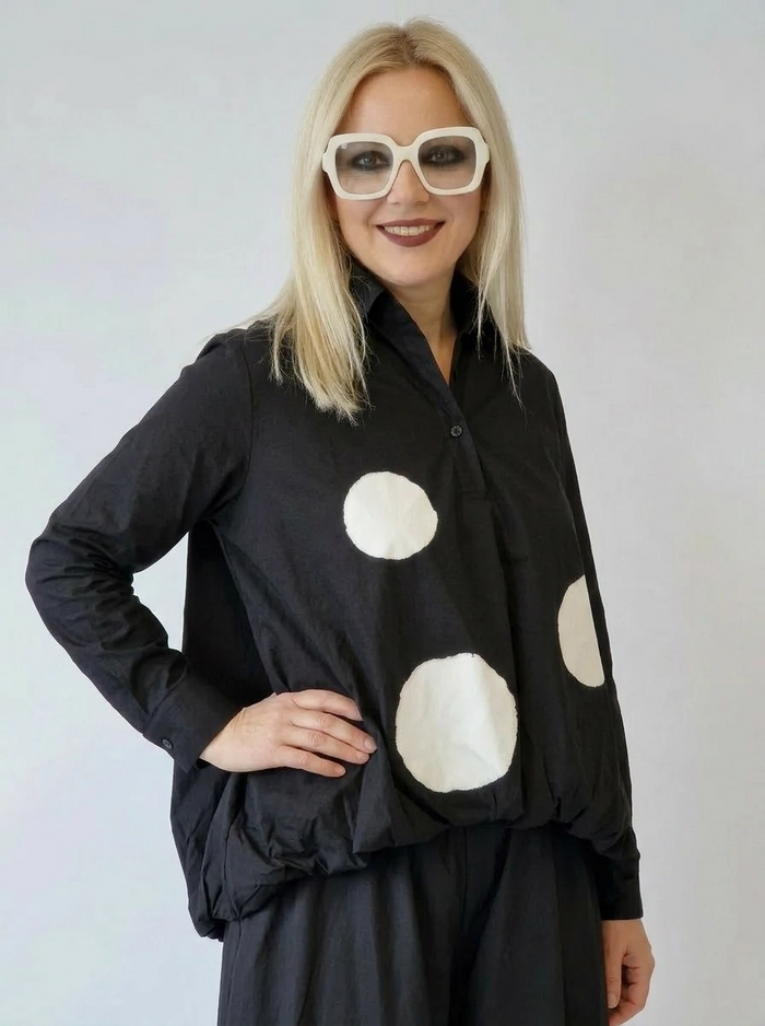 Jazz Up Maxi Polka Dot Shirt-SimpleModerne