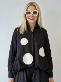 Jazz Up Maxi Polka Dot Shirt-SimpleModerne