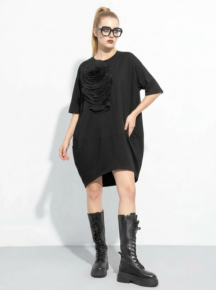 Jazz Up Relaxed Fit Shirt Dress-SimpleModerne