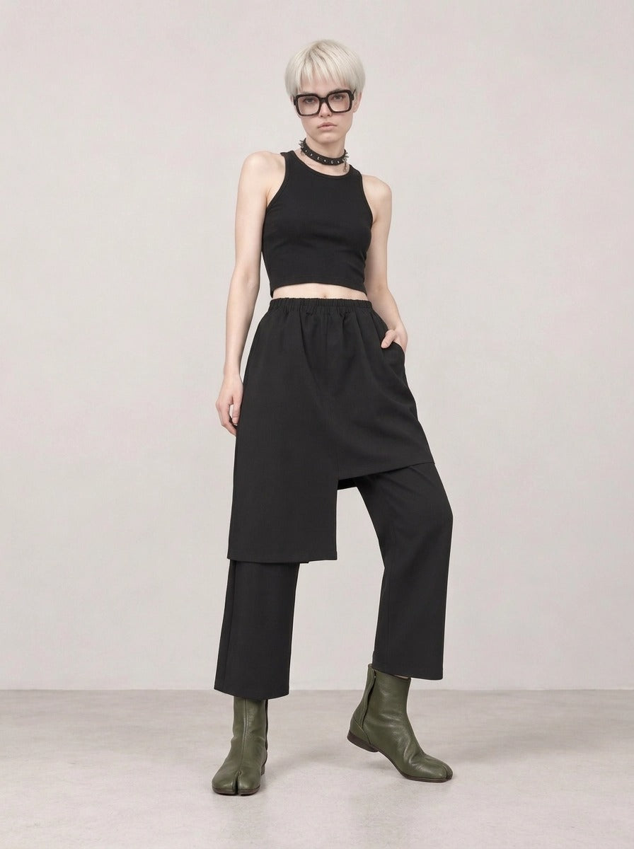 Re-launch Jazz up Irregular Design Capri Pants-SimpleModerne