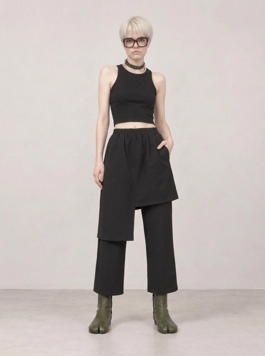 Re-launch Jazz up Irregular Design Capri Pants-SimpleModerne