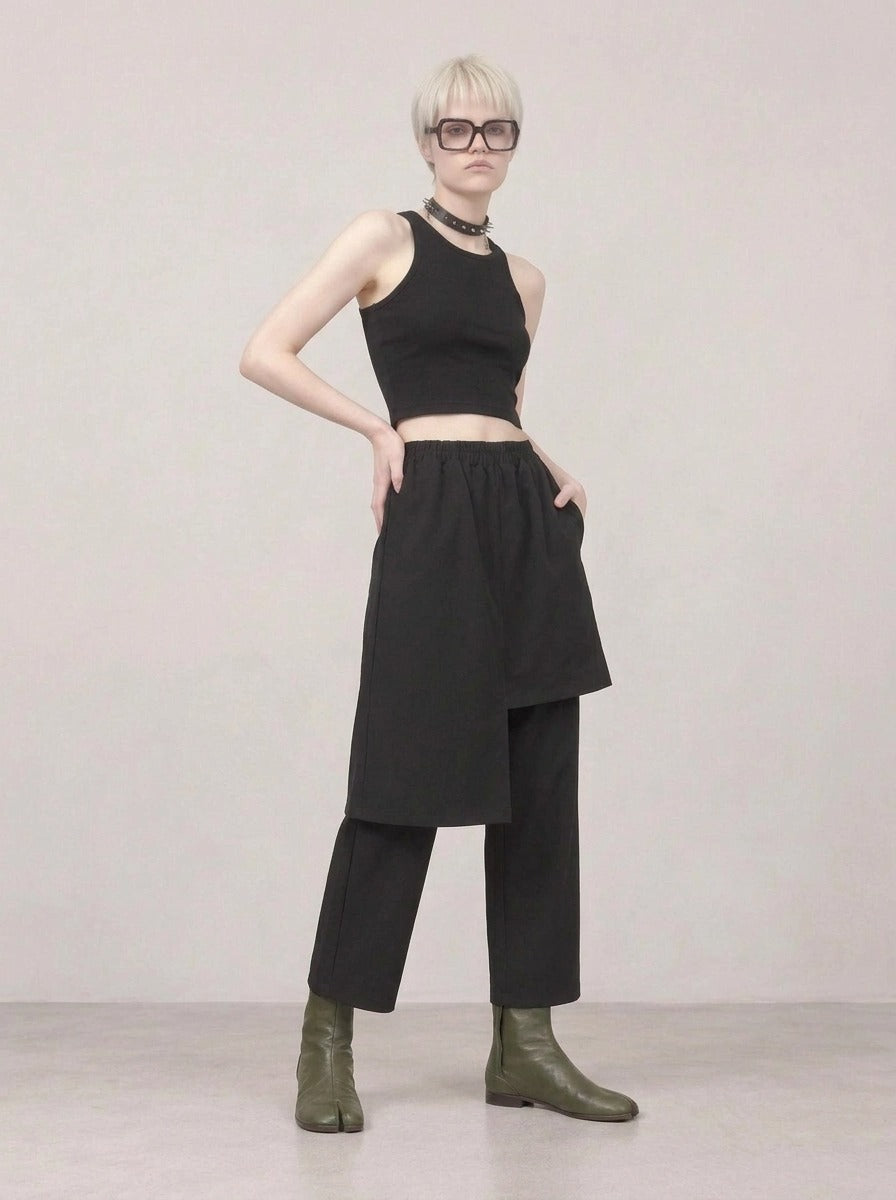 Re-launch Jazz up Irregular Design Capri Pants-SimpleModerne