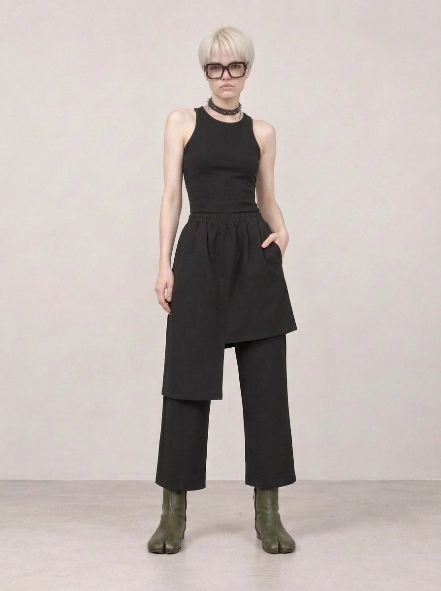 Re-launch Jazz up Irregular Design Capri Pants-SimpleModerne