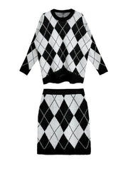 Knitted Pullover & Skirt Set-SimpleModerne