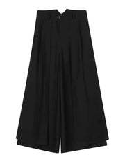 Layered Wide Legged Trousers-SimpleModerne