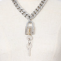 Lock & Key Chain Necklace-SimpleModerne