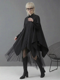 Mano Gote Irregular Design Shirt-SimpleModerne