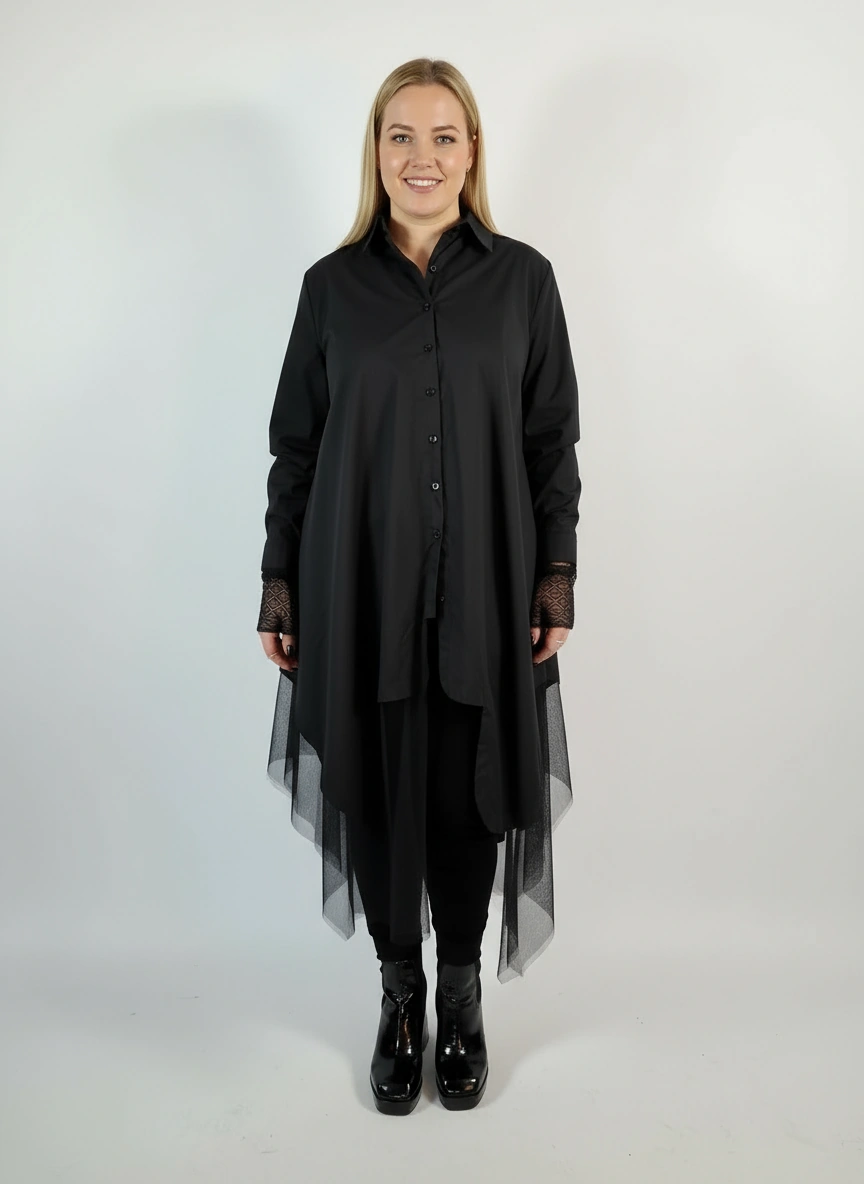 Mano Gote Irregular Design Shirt-SimpleModerne