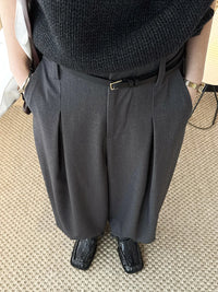 Minimal Goth Tailored Balloon Trousers-SimpleModerne
