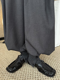 Minimal Goth Tailored Balloon Trousers-SimpleModerne