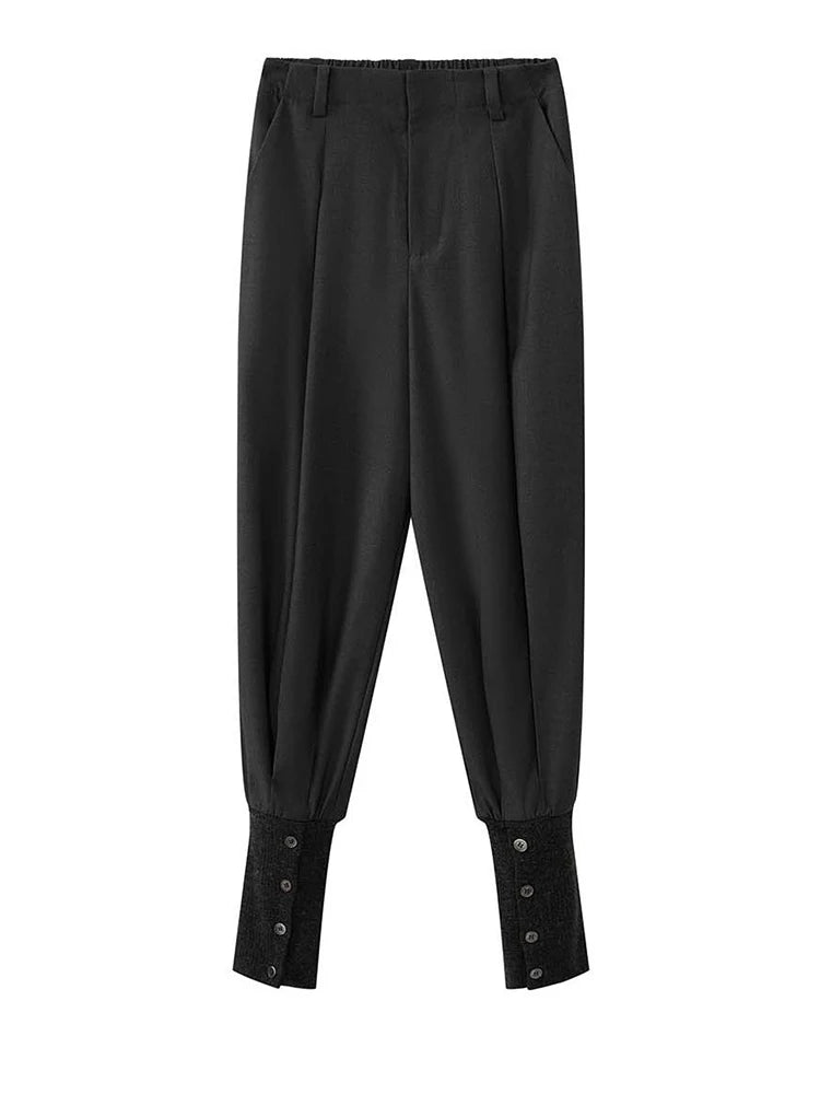 Minimal Goth Tailored Balloon Trousers-SimpleModerne