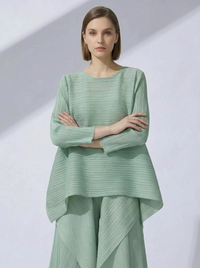 Mint Pleated Flow Tunic-SimpleModerne