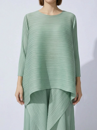 Mint Pleated Flow Tunic-SimpleModerne