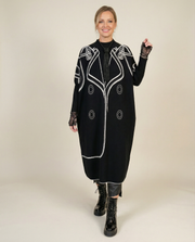 Miss Office Clown Knitted Pullover Dress-SimpleModerne