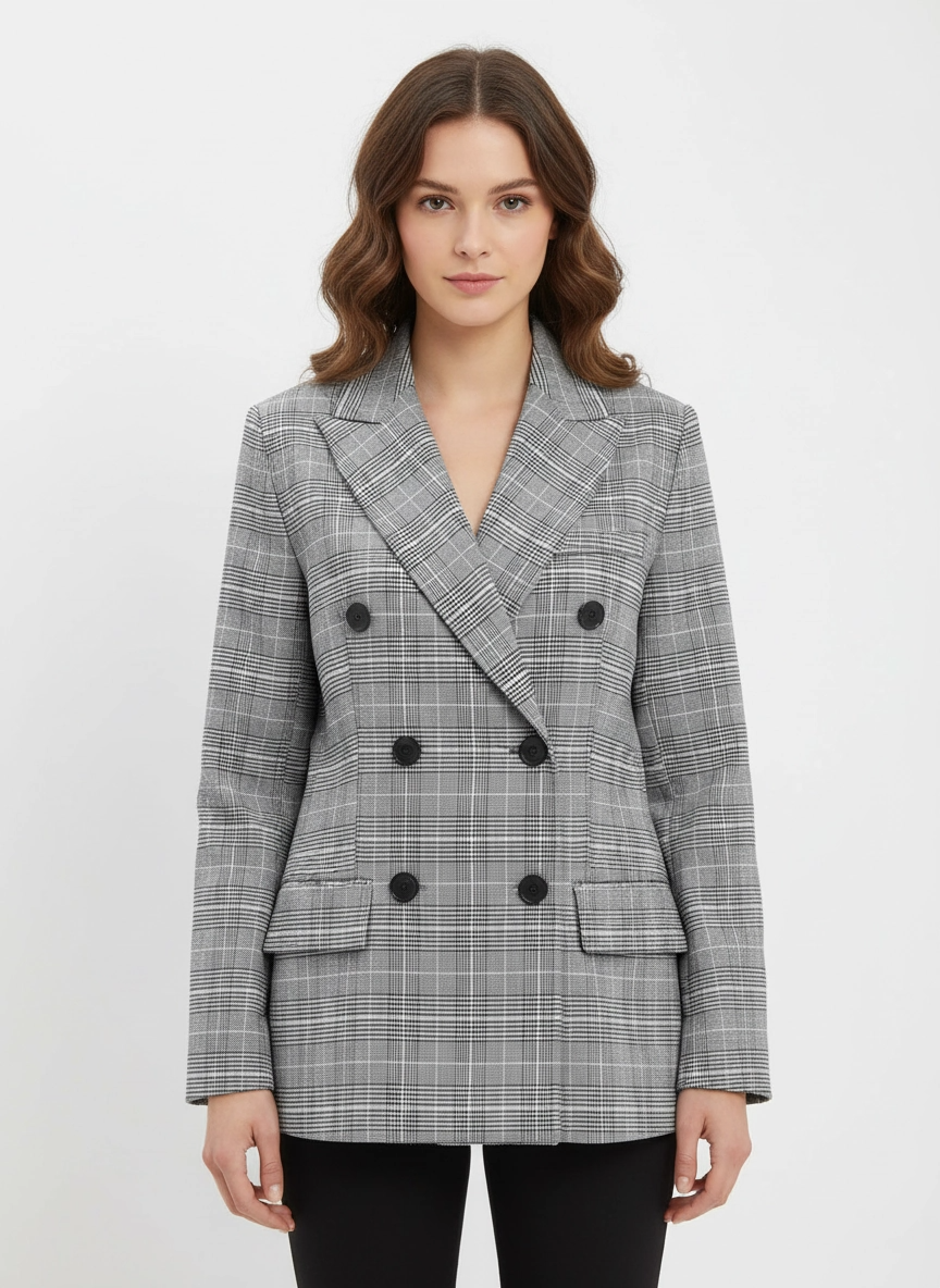 Miss Office Punk – Pleated Back Blazer-SimpleModerne