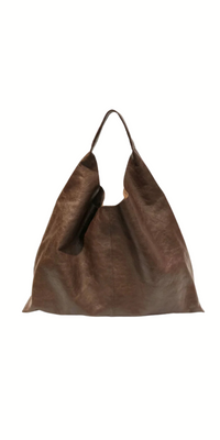 Soft Natural Leather Hobo Bag – Brown Cowhide Edition-SimpleModerne
