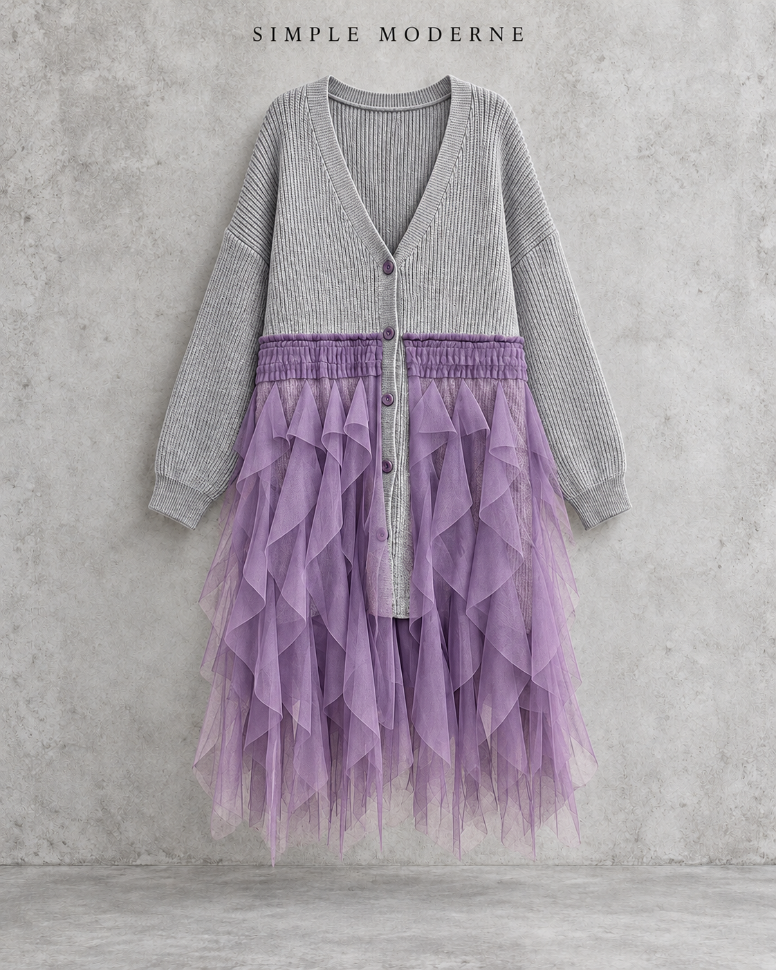 Re-launch Casual Minimal Goth Maxi Cardigan-SimpleModerne