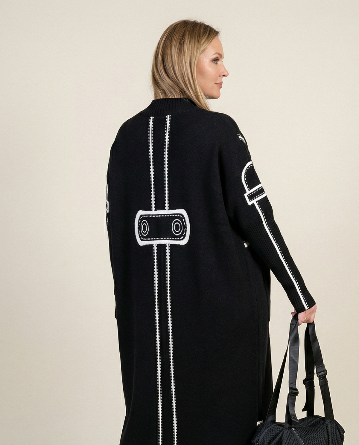 Miss Office Clown Knitted Pullover Dress-SimpleModerne