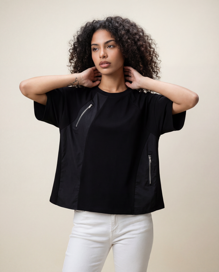 Jazz Up Irregular Design Punky Tee-SimpleModerne