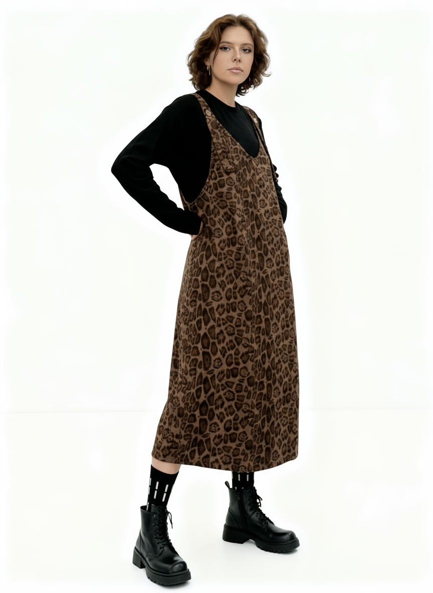 Wild Thing Leopard Sarafan Dress-SimpleModerne