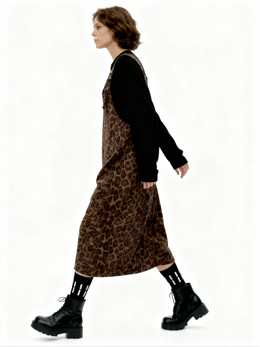 Wild Thing Leopard Sarafan Dress-SimpleModerne