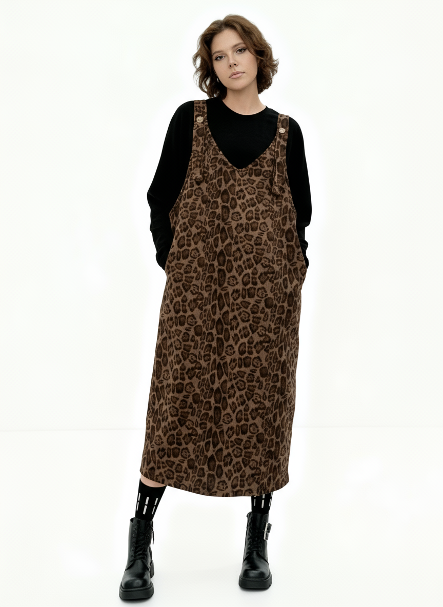 Wild Thing Leopard Sarafan Dress-SimpleModerne
