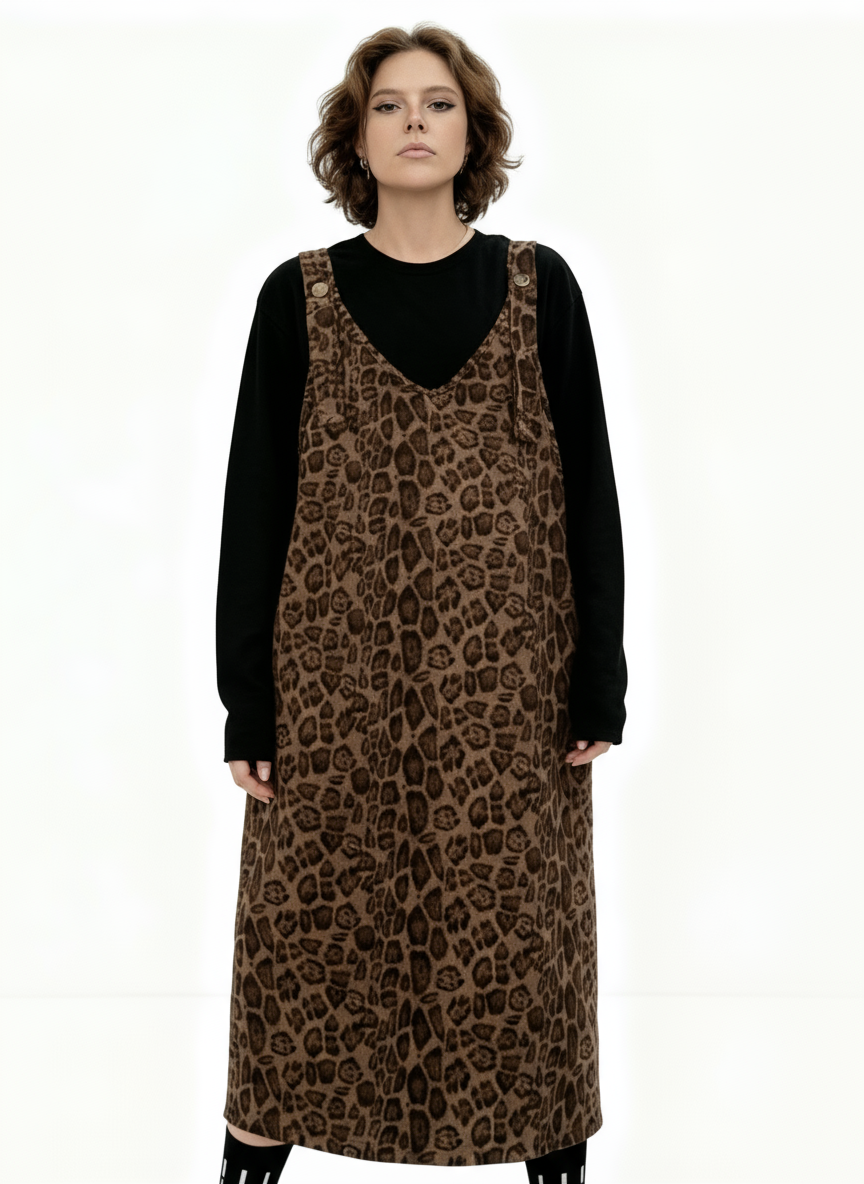 Wild Thing Leopard Sarafan Dress-SimpleModerne