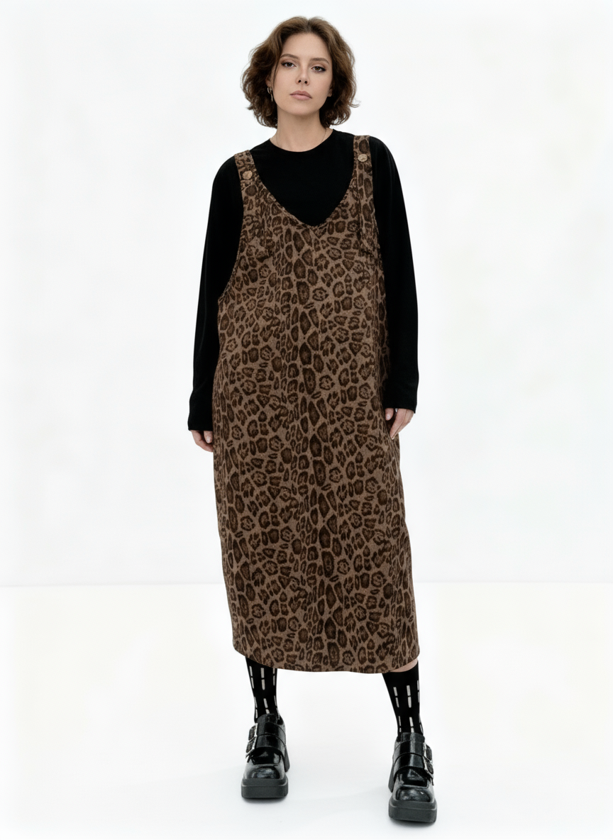 Wild Thing Leopard Sarafan Dress-SimpleModerne