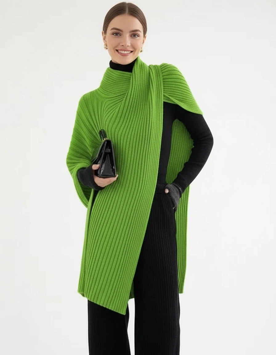 Casual Minimal Goth Asymmetrical Sweater